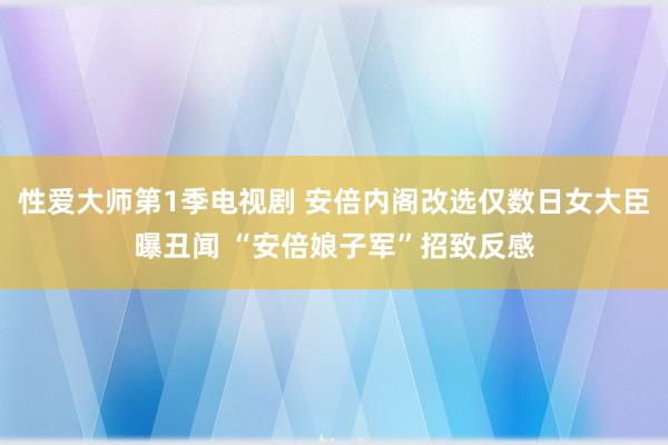 性爱大师第1季电视剧 安倍内阁改选仅数日女大臣曝丑闻 “安倍娘子军”招致反感