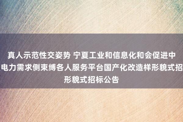 真人示范性交姿势 宁夏工业和信息化和会促进中心宁夏电力需求侧束缚各人服务平台国产化改造样形貌式招标公告